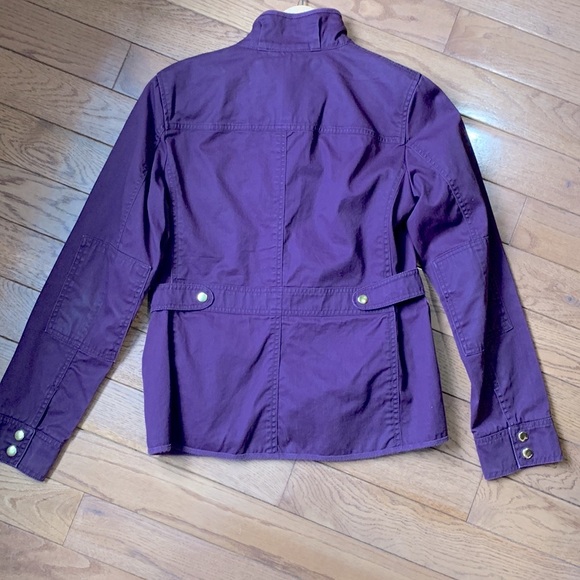 J Crew Factory Dark Burgundy Relaxed Boyfriend Field Jacket - Picture 12 of 14